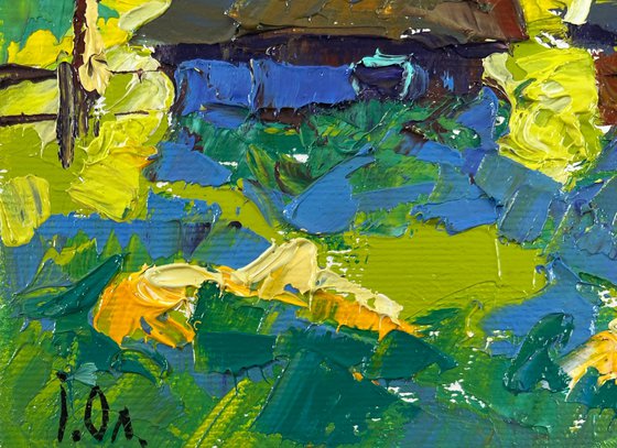 Moonlit night in the village