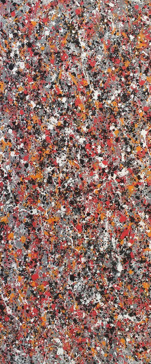 Abstract JACKSON POLLOCK style ACRYLIC on CANVAS by M.Y. by Max Yaskin