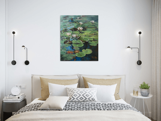 Sunny water lilies 60.6 cm/ 72.7 cm