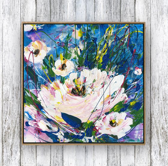Blooming Music - Floral Painting by Kathy Morton Stanion