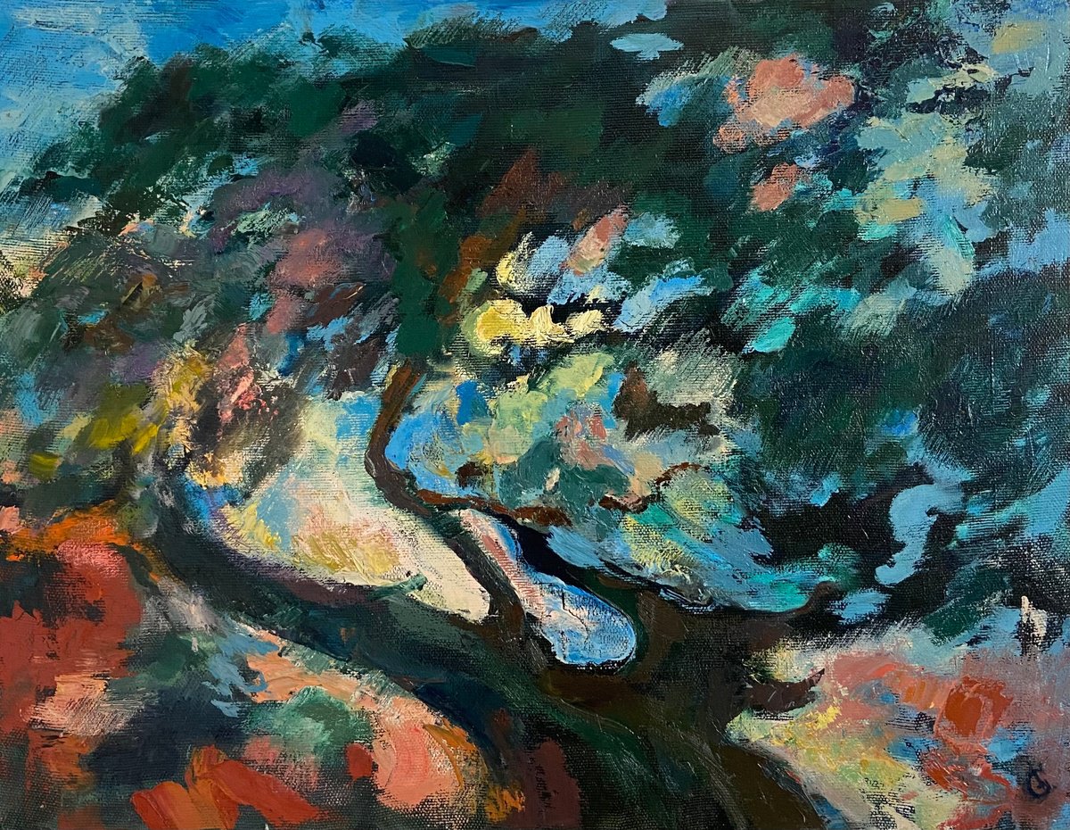 The Sun And The Pine Tree By Junija (Yuna) Galejeva, 35 X 28, Artwork For Sale On Artfinder