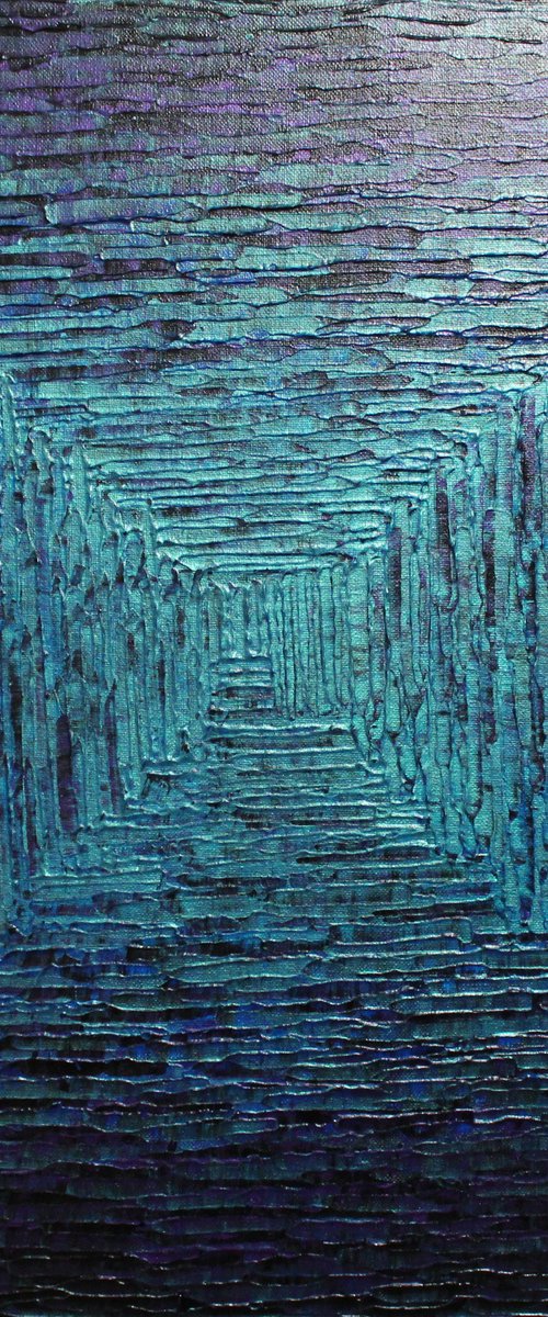 Iridescent Purple Blue Square Gradient by Jonathan Pradillon