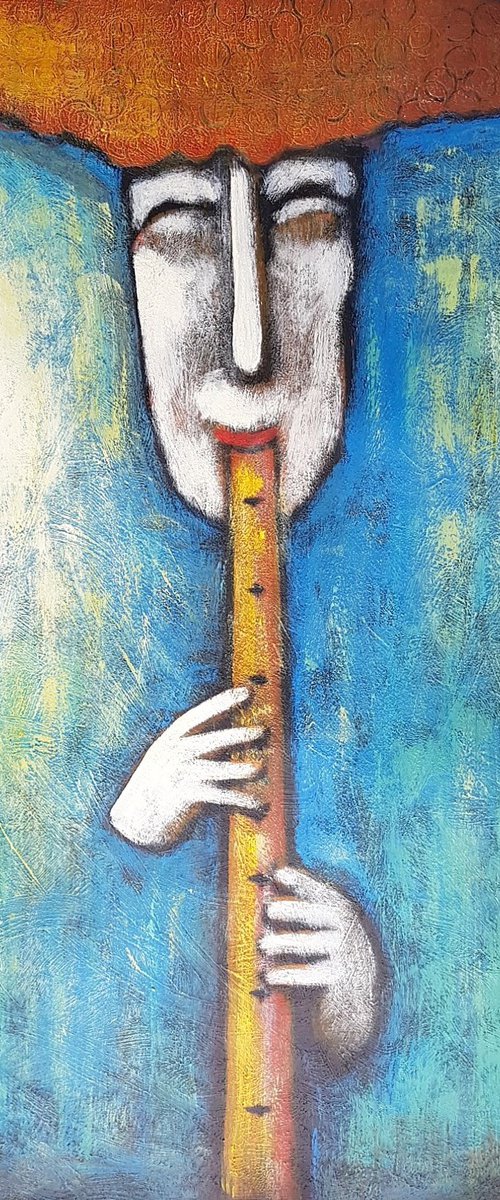 Pipe Musiek II (60cm x 84cm x 0.1 cm) by Zhana Viel
