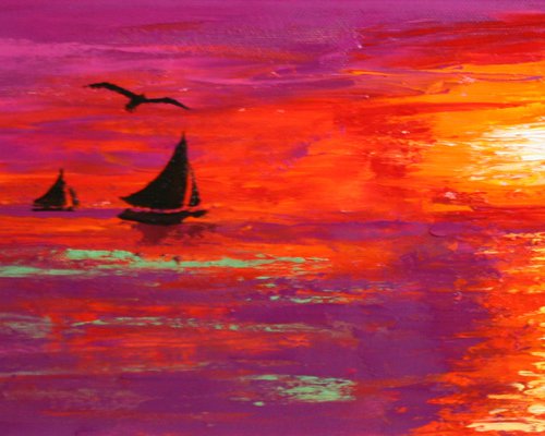 Sunset III  /  ORIGINAL PAINTING by Salana Art Gallery