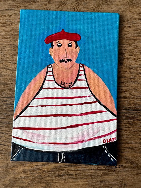 Cartoon fat man