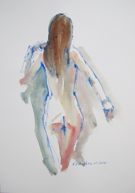 Standing female nude