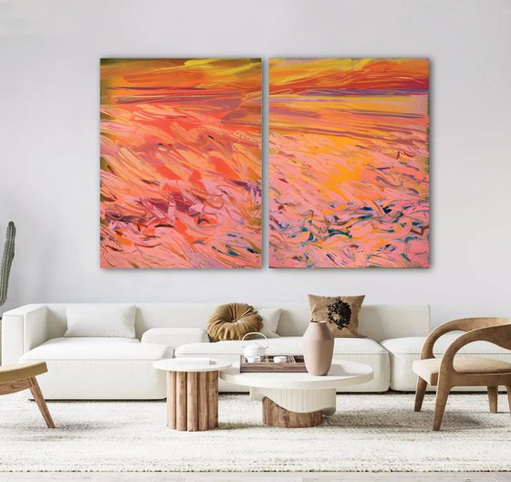 Pink Sea Breeze / Diptych