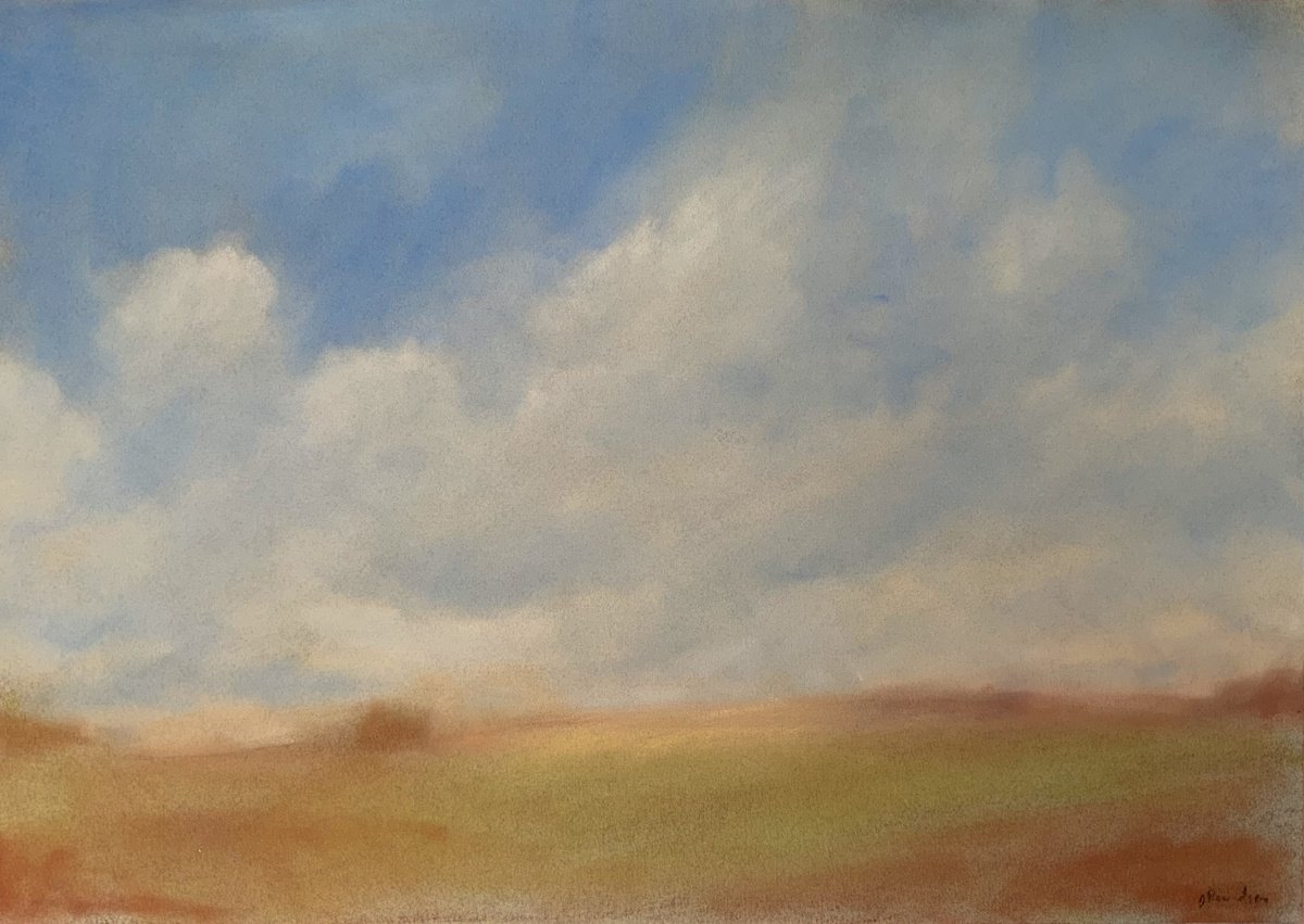 Impressionistic Landscape Pastel Drawing By Jessica Davidson, 16 X 12, Stay Awhile, Original Artwork