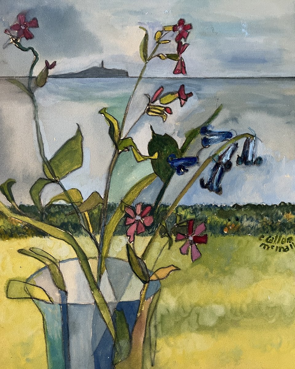 Illustrative Acrylic Painting , The Isle Of May By Christine Callum Mcinally, 9 X 12, Artwork For Sale On Artfinder