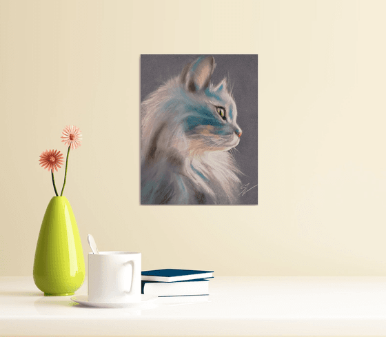 Frost, cat's portrait