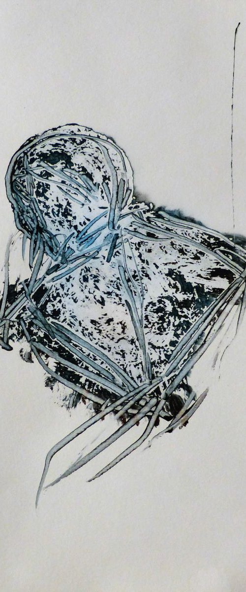 Prolegomena #75 , Acrylic on paper 29x42 cm by Frederic Belaubre