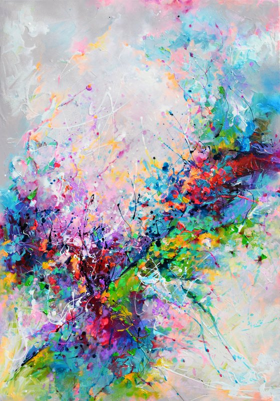 Waterfowl Flight - Colorful Dreamy Abstract