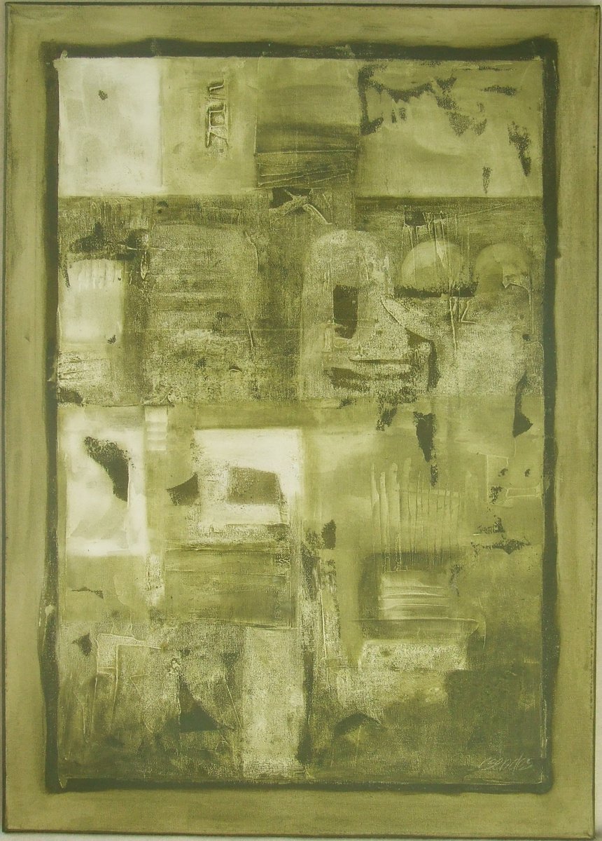 Abstract Oil Painting By Csaba Csendes, 20 X 28, Present, Original Artwork