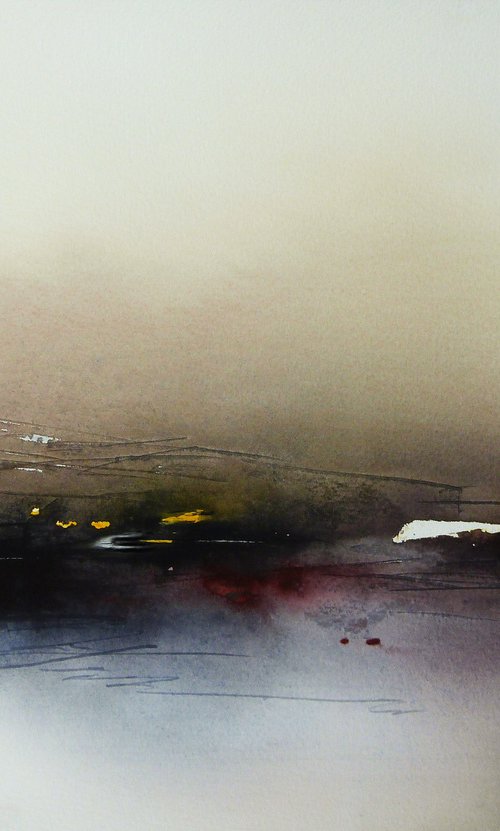 Somewhere #1. Abstract watercolour painting. by Graham Kemp