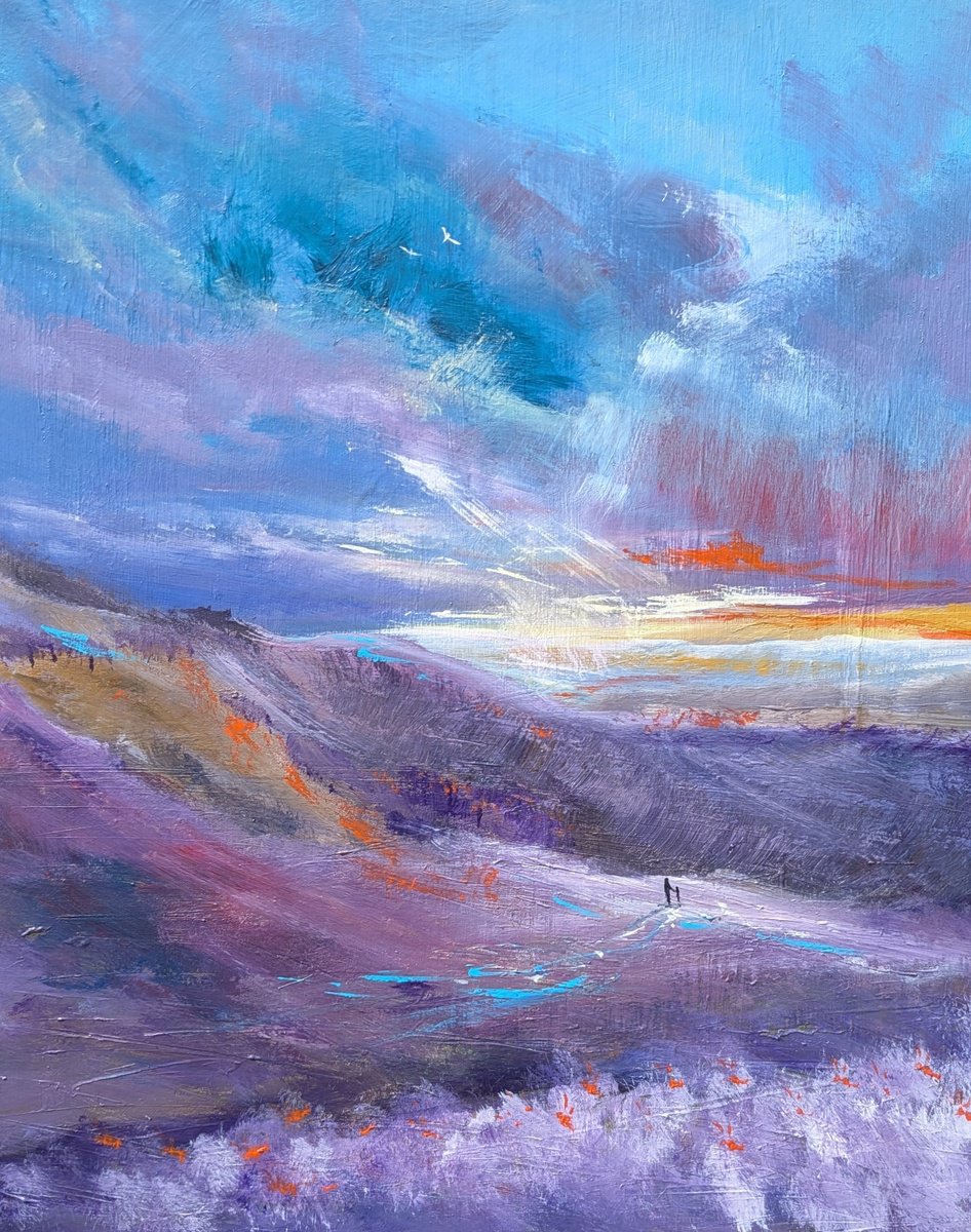 Impressionistic Landscape Acrylic Painting By Mel Graham, 16 X 24", Lakeland Wanderings, Original Artwork