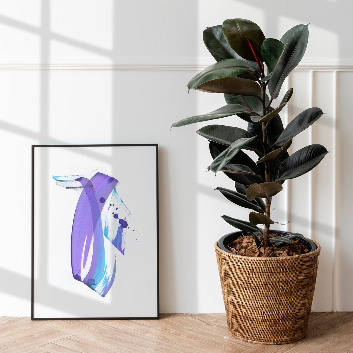 Signs n.9 original abstract calligraphy artwork by Ksenia Selianko