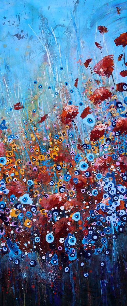 To The Moon & Back  - Large original landscape by Cecilia Frigati