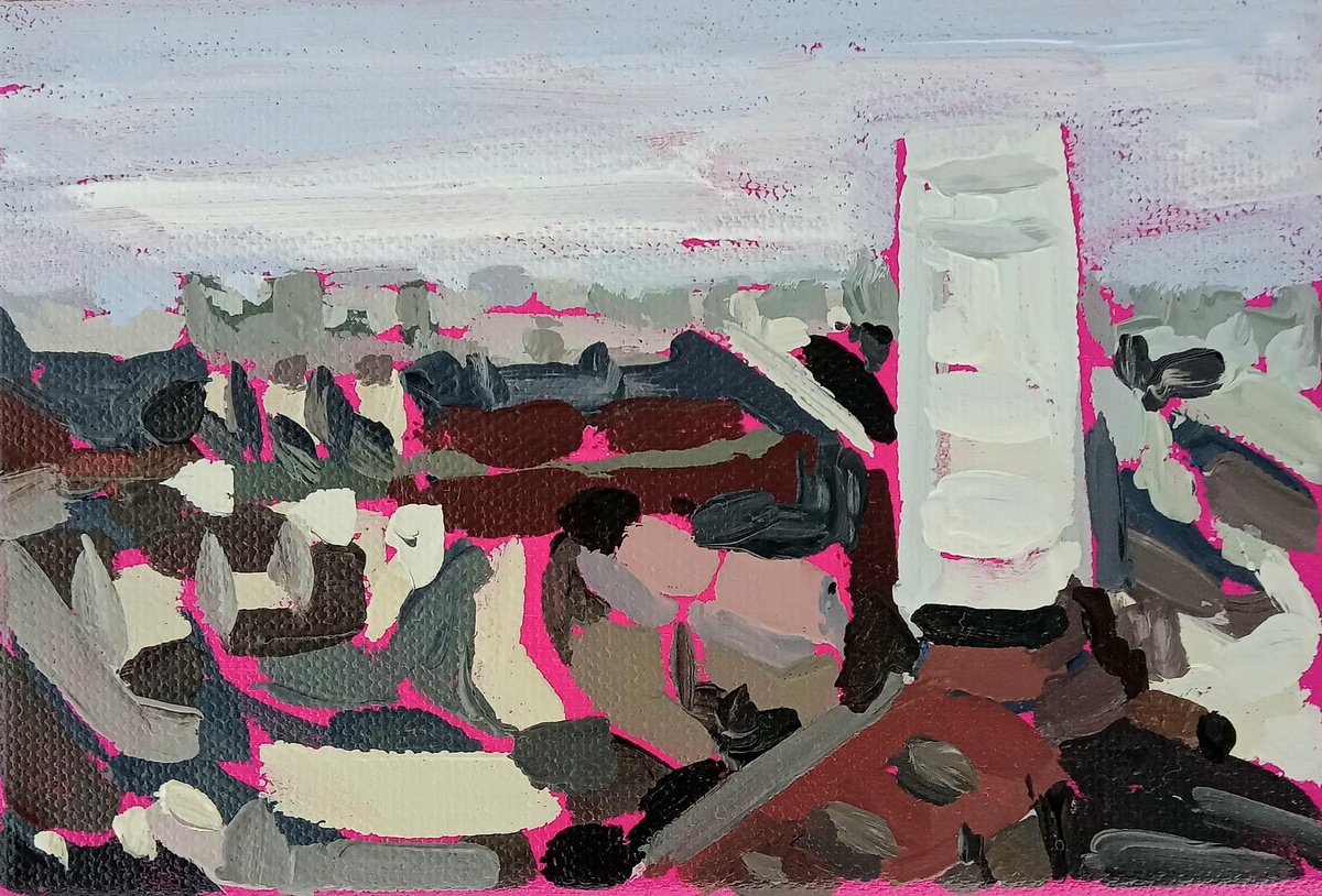 Dinky View From Battersea Power Station By Sarah Adams, 6 X 4, Artwork For Sale On Artfinder