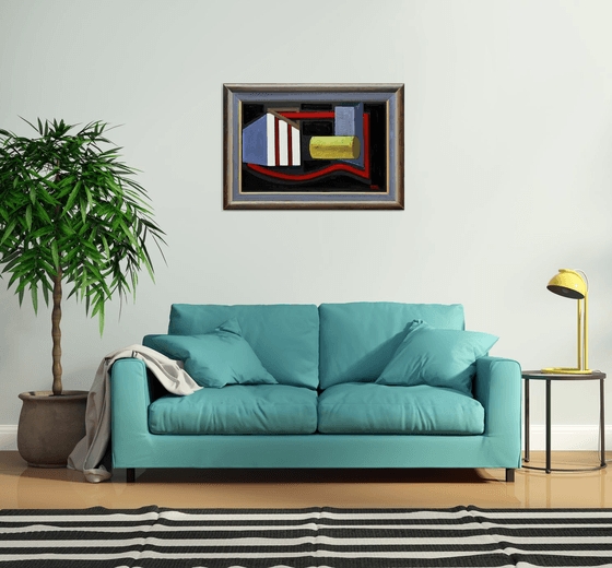 Realistic Representation Of A Framed Abstract, 100 cm x 70 cm