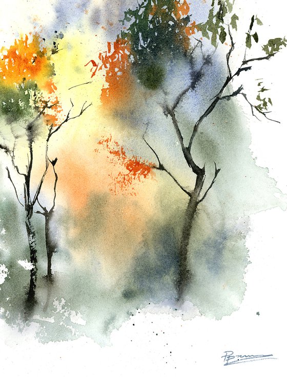 Forest (1 of 2) - Original Watercolor Painting