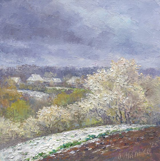 Spring. After Snowfall