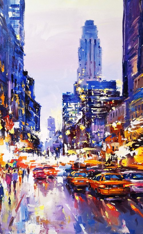 Evening  lights (New York) by Andrej  Ostapchuk
