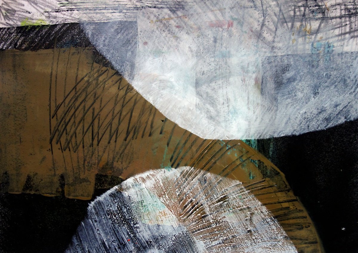 Abstract Landscape Oil Painting By Elizabeth Anne Fox, 23 X 17, Black River 9, Original Artwork