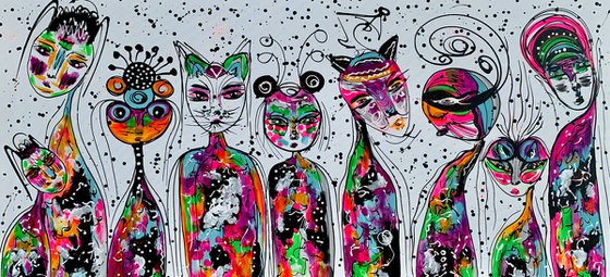 71''x 33''(180 x 85 cm), Friends 55