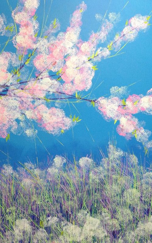 Cherry Blossom with Spring Flowers by Marc Todd