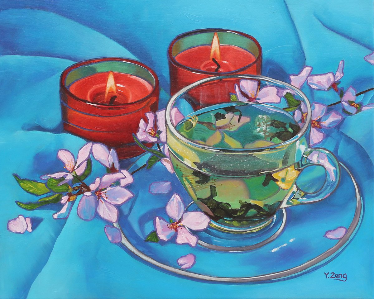 Tea and candles by Yue Zeng