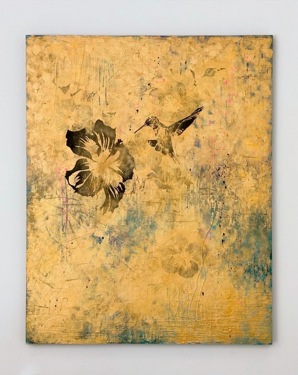 Organic Botanical Painting By Kath Edwards, 31 X 39", There