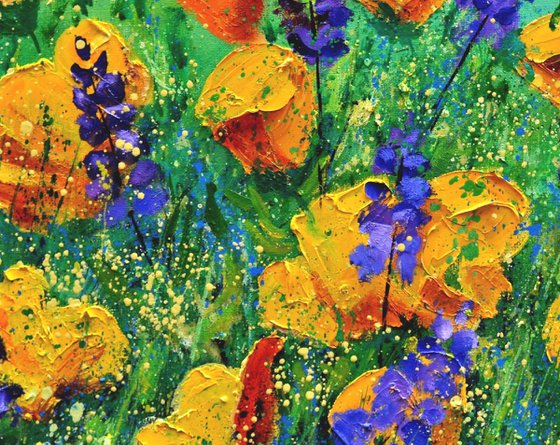 Yellow and purple flowers   -6523