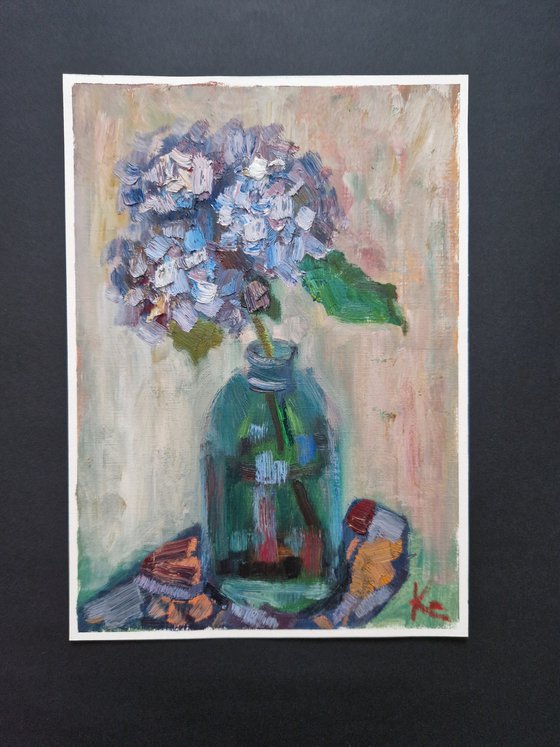 Still-life with flower "Blue Hydrangea"