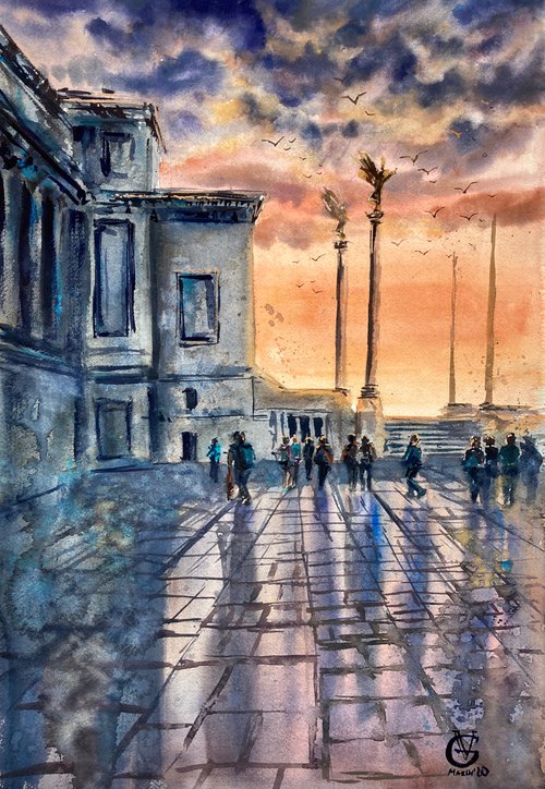 SUNSET IN ROME 2 by Valeria Golovenkina
