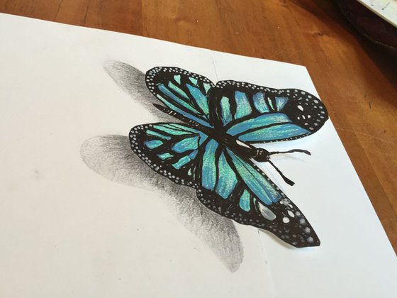 Butterfly 3D Blue