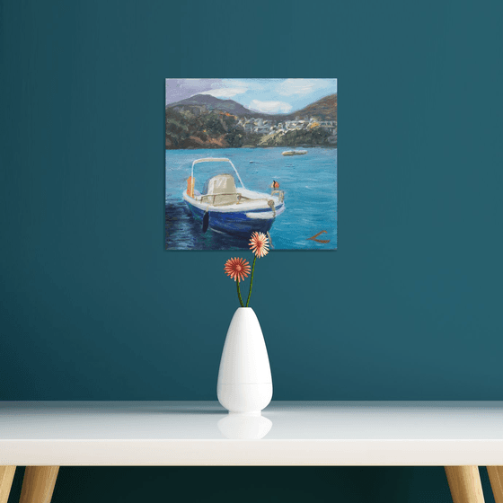 Cretan Bali beach boat