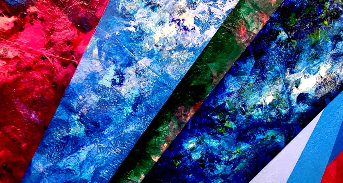 Abstract Acrylic Painting By Juan Pita, 65 X 46", Texcollage (X2), Original Artwork