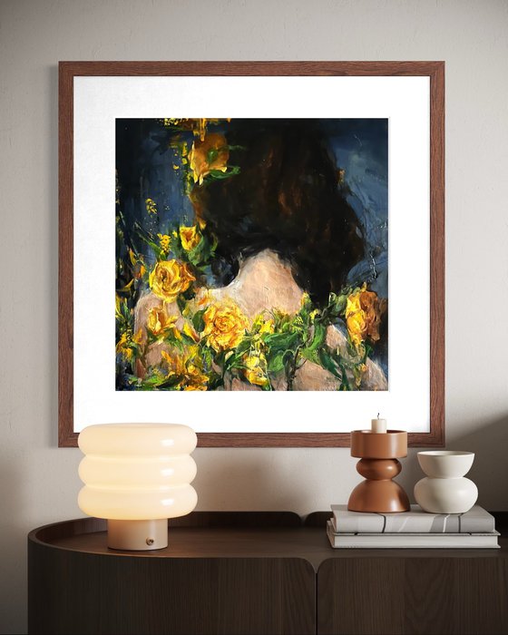 STRENGER AND YELLOW ROSES