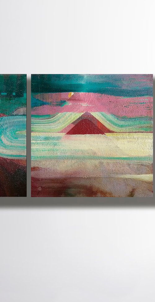 "The road" triptych by Marya