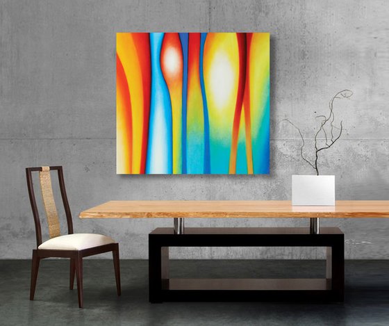 Large Abstract Oil Painting 100×92 - 04