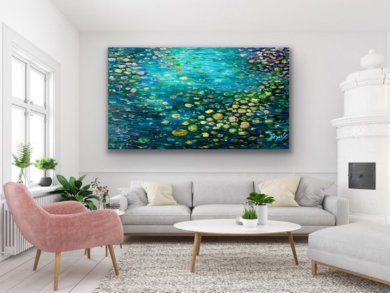 Blue Waterlily Pond - XXL