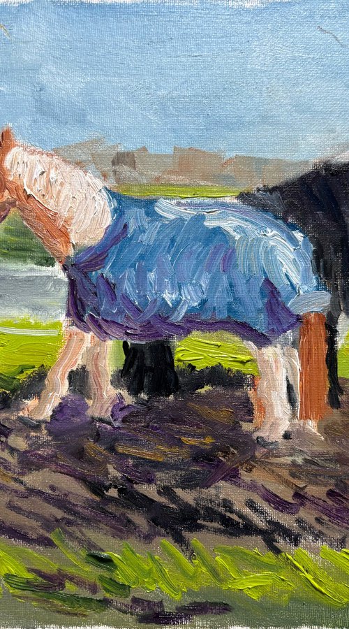 Grazing Horses in the Dutch Countryside by Dmitry Fedorov