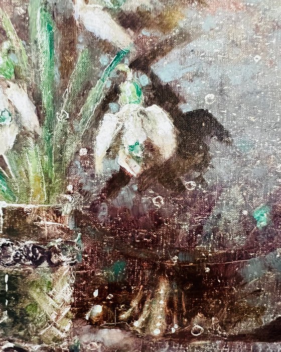 Snowdrop Silverware Still Life