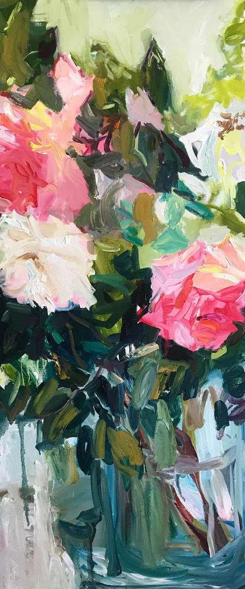 Fresh roses by Lilia Orlova-Holmes