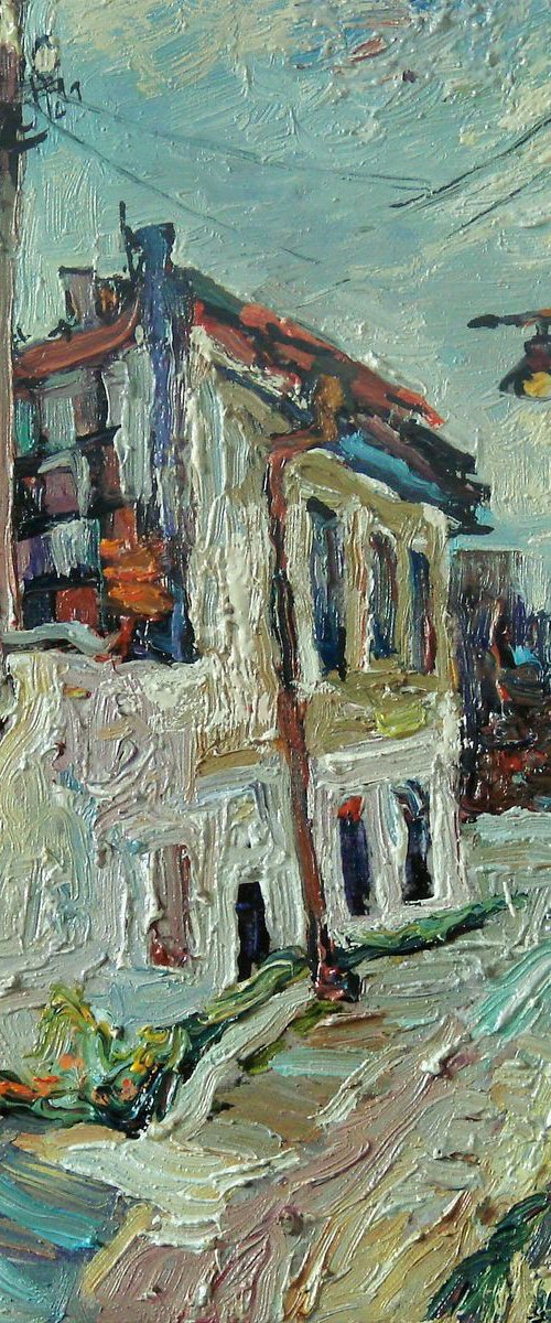 House on the outskirts. by Nikifor Swiristuhin