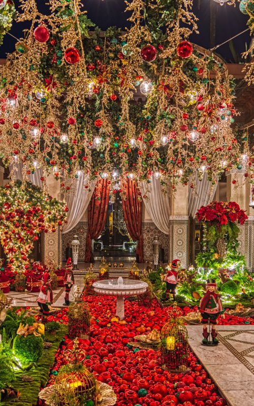 Moroccan Christmas - Ready To Hang - Night - HDR Long Exposure - Marrakesh Morocco by Ilya Gusinski