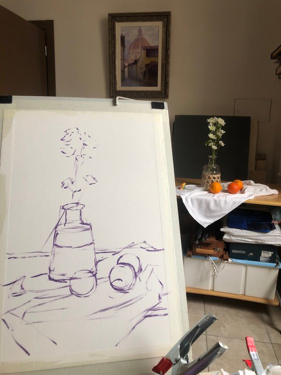 Still Life with Flowers and Citrus