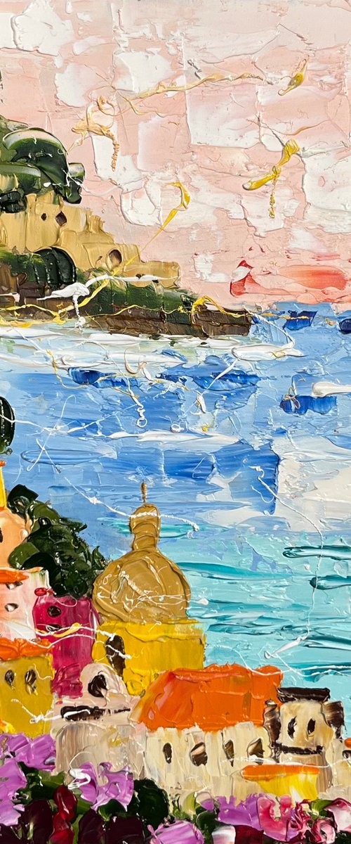 Positano Painting by Halyna Kirichenko