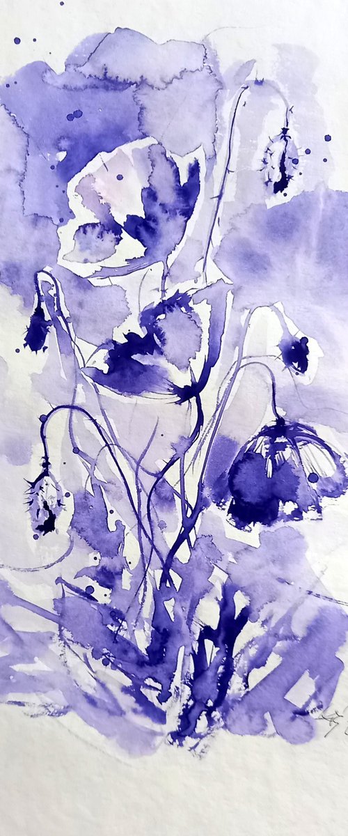 Purple poppies III by Kovács Anna Brigitta