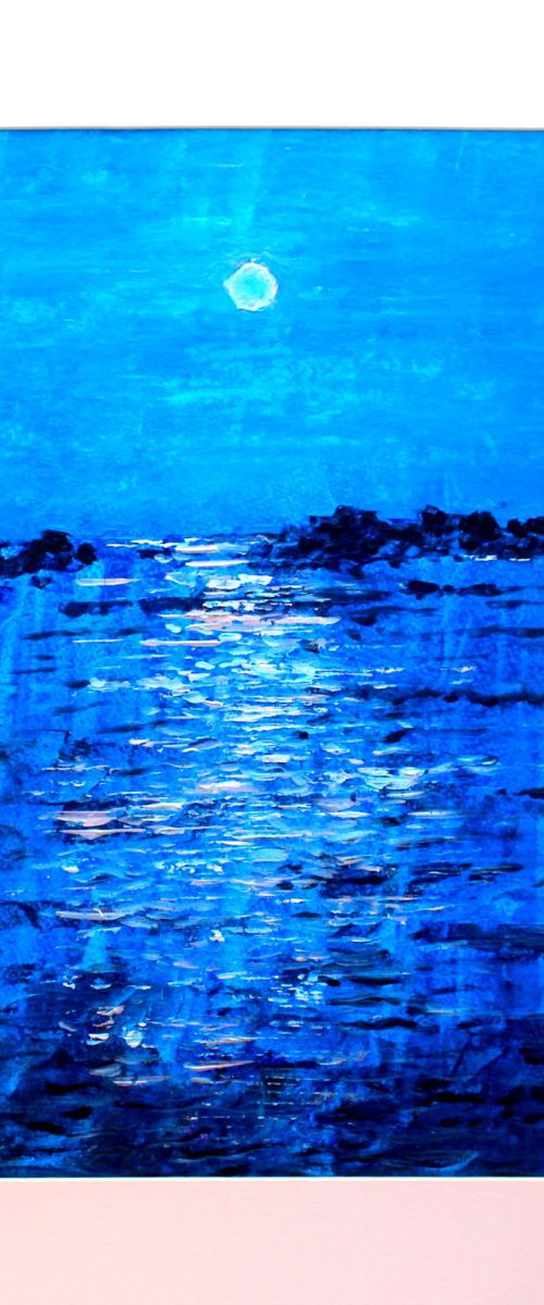 Calella de Palafrugell Moonrise I by Paul J Best